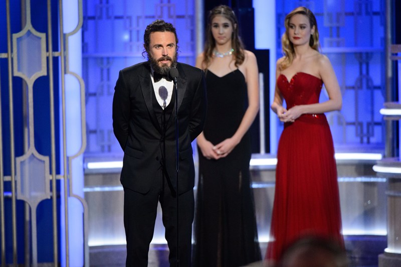 Casey Affleck venceu o prêmio de melhor ator em drama por “Manchester à Beira-Mar” (Foto: Divulgação / HFPA PHOTOGRAPHER).