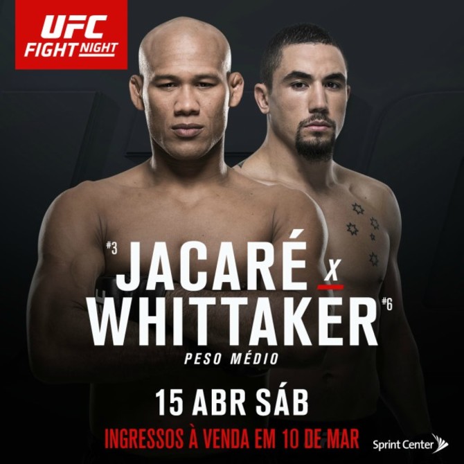 Jacaré x Whittaker. Foto: Reprodução