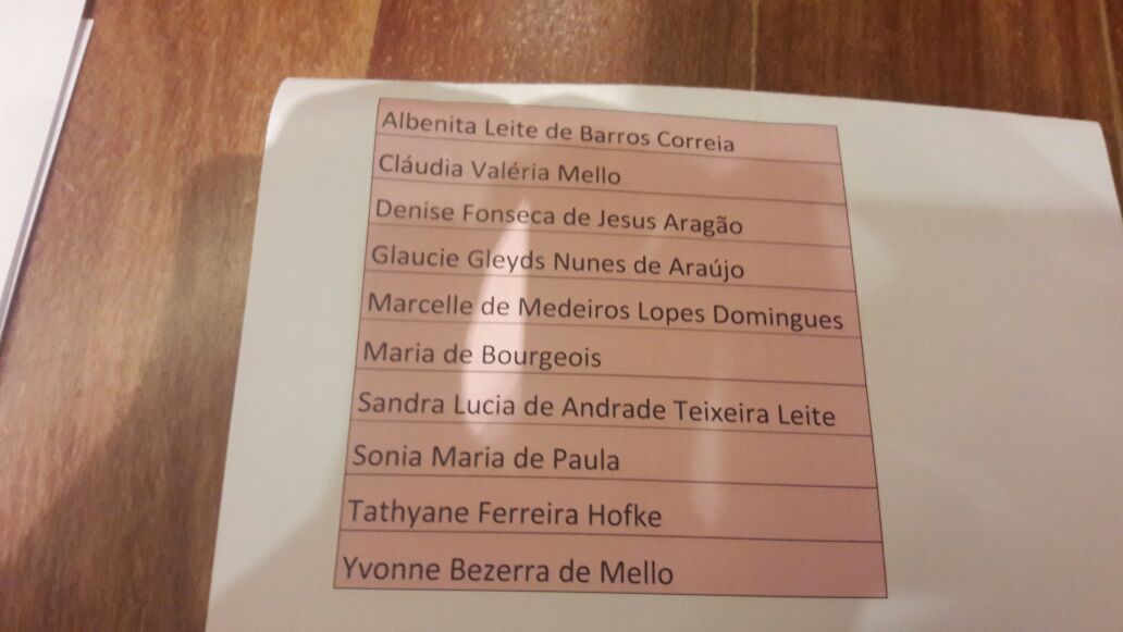 Lista de Homenageadas. Foto: Reprodução