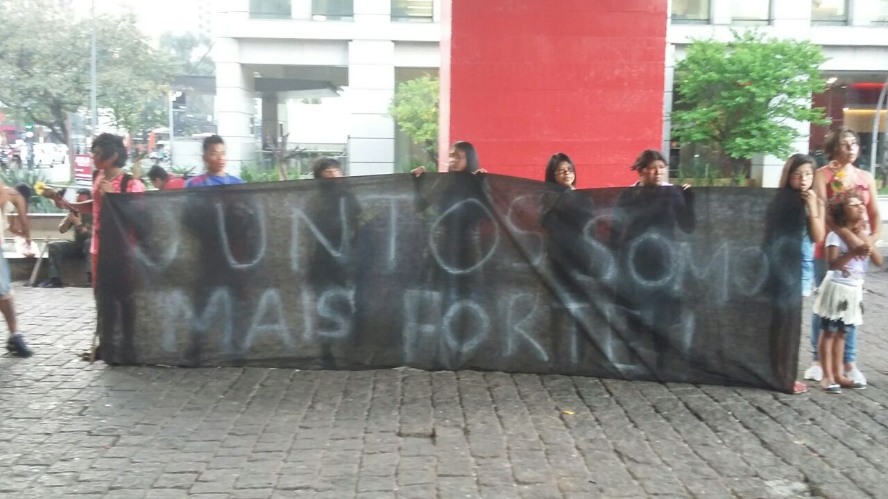 Índios guaranis ocupam escritório da Presidência em São Paulo. Foto: Guilherme Queiroz