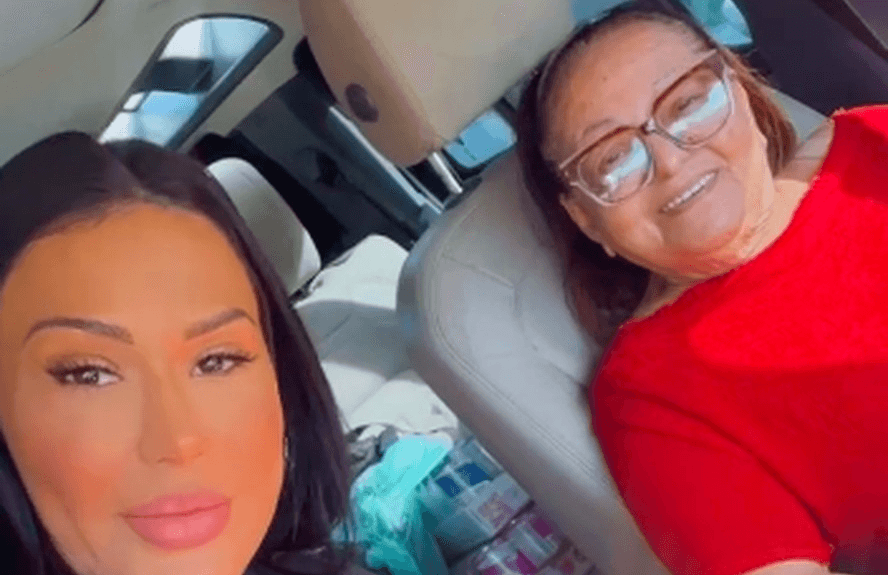 Gracyanne reage após postar foto com mãe de Belo, que é flagrado com outra mulher