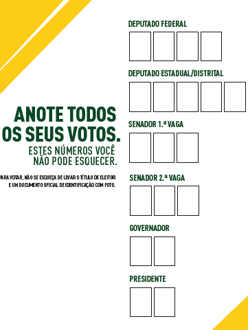 Para votar no dia 7 de outubro: e-título e simulador da urna eletrônica para fazer a cola