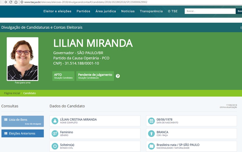 PCO registra Lilian Miranda ao governo de SP no lugar de Edson Dorta