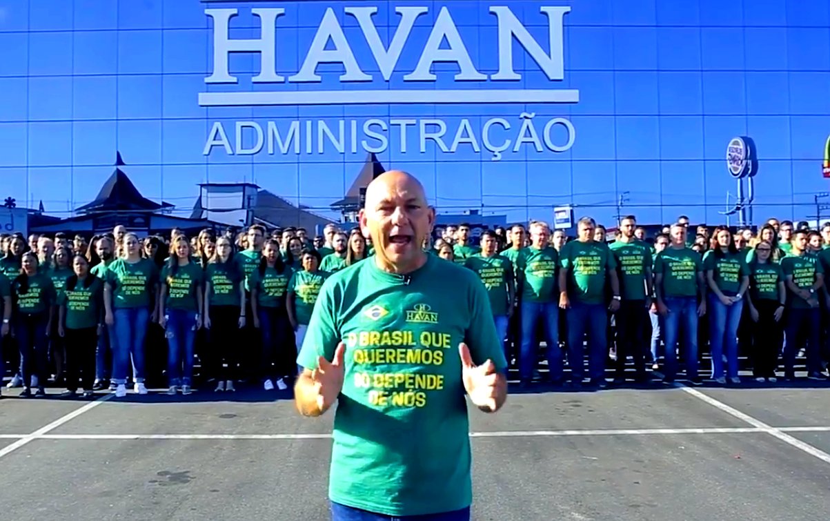 Havan é processada em R$ 100 milhões por intimidar empregados a votar em Bolsonaro