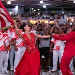 Festa marca retorno de Sidclei e Marcella como primeiro casal de mestre-sala e porta-bandeira do Salgueiro. Foto: Alex Nunes