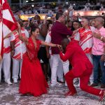 Festa marca retorno de Sidclei e Marcella como primeiro casal de mestre-sala e porta-bandeira do Salgueiro. Foto: Alex Nunes