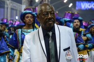 Raimundo Pereira da Silva, o Mercadoria, no desfile 2019 da Rosas de Ouro. Foto: SRzd – Cláudio L. Costa