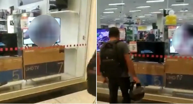 Loja exibe filme adulto em TV dentro de shopping e vídeo viraliza