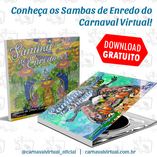 Ouça CD com os sambas de enredo para o Carnaval Virtual 2019!