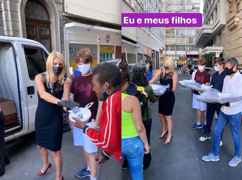 Val Marchiori entrega marmitas e Bia Doria pode deixar cargo após declarações sobre moradores de rua