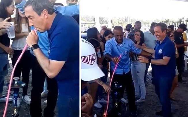 Vídeo: candidato fuma narguilé e não usa máscara em festa durante campanha eleitoral