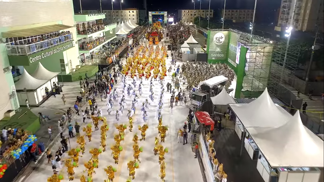 Hoje tem a 2ª noite dos desfiles das escolas de samba de Santos