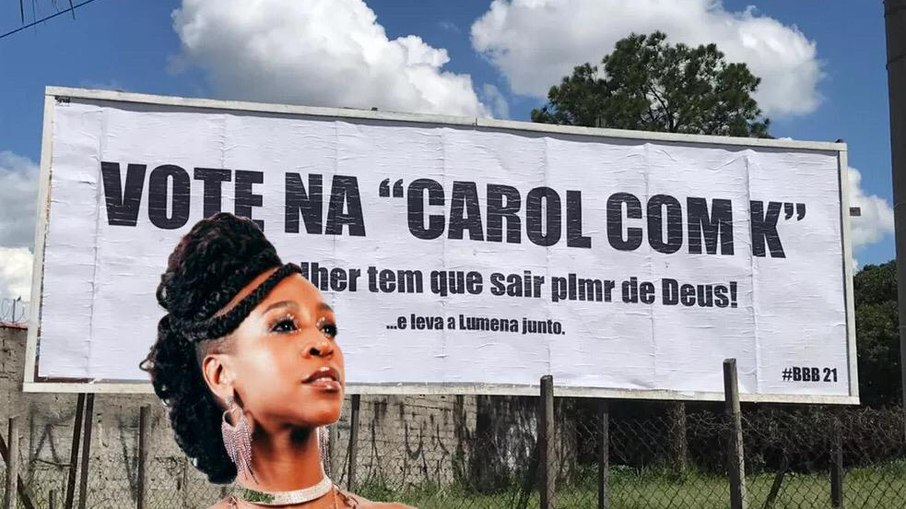 BBB 21: Outdoor em Taubaté pede eliminação de Karol Conká