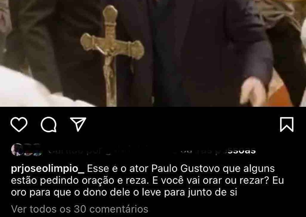 Pastor que desejou a morte de Paulo Gustavo se retrata em carta