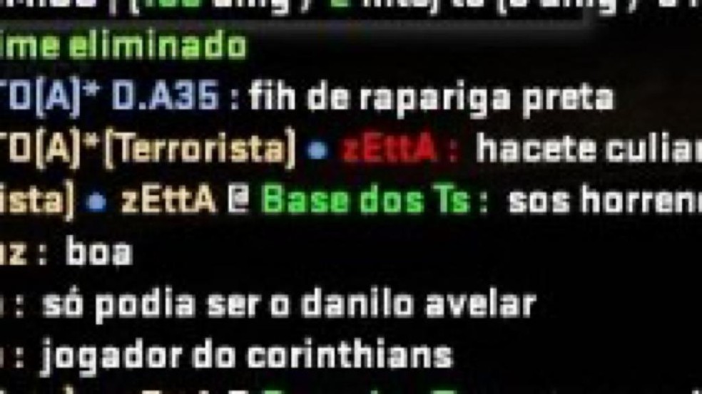 Jogador do Corinthians comete ato racista em jogo online