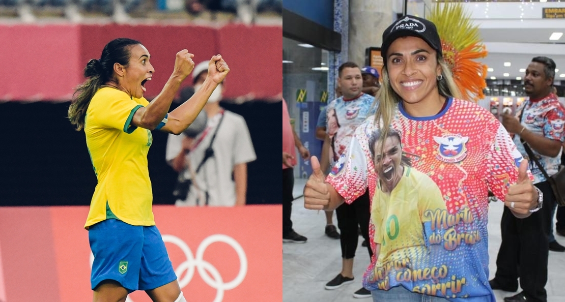 É a deusa! Enredo da Inocentes, Marta dá show e Brasil goleia em estreia nas Olimpíadas