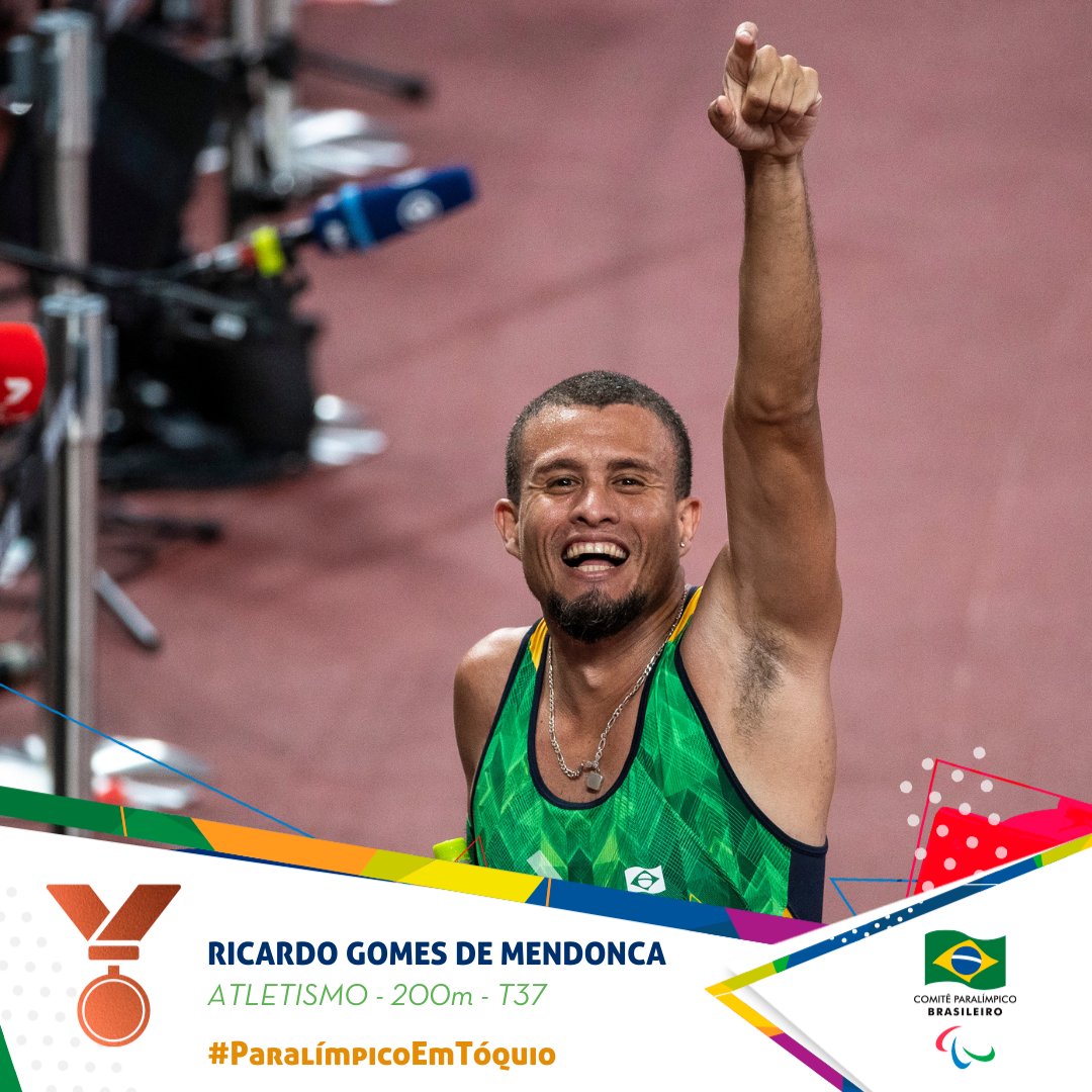 Paralimpíada: Ricardo Gomes é bronze nos 200 metros da classe T37