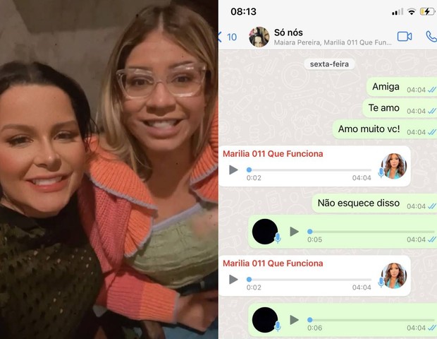 Maraisa divulga conversa com Marília Mendonça horas antes do acidente