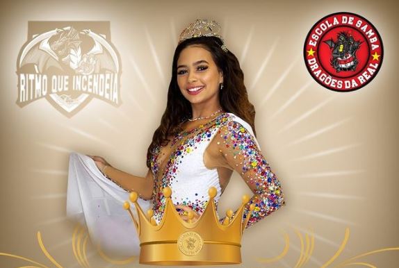 Dragões da Real apresenta nova musa de bateria de apenas 18 anos