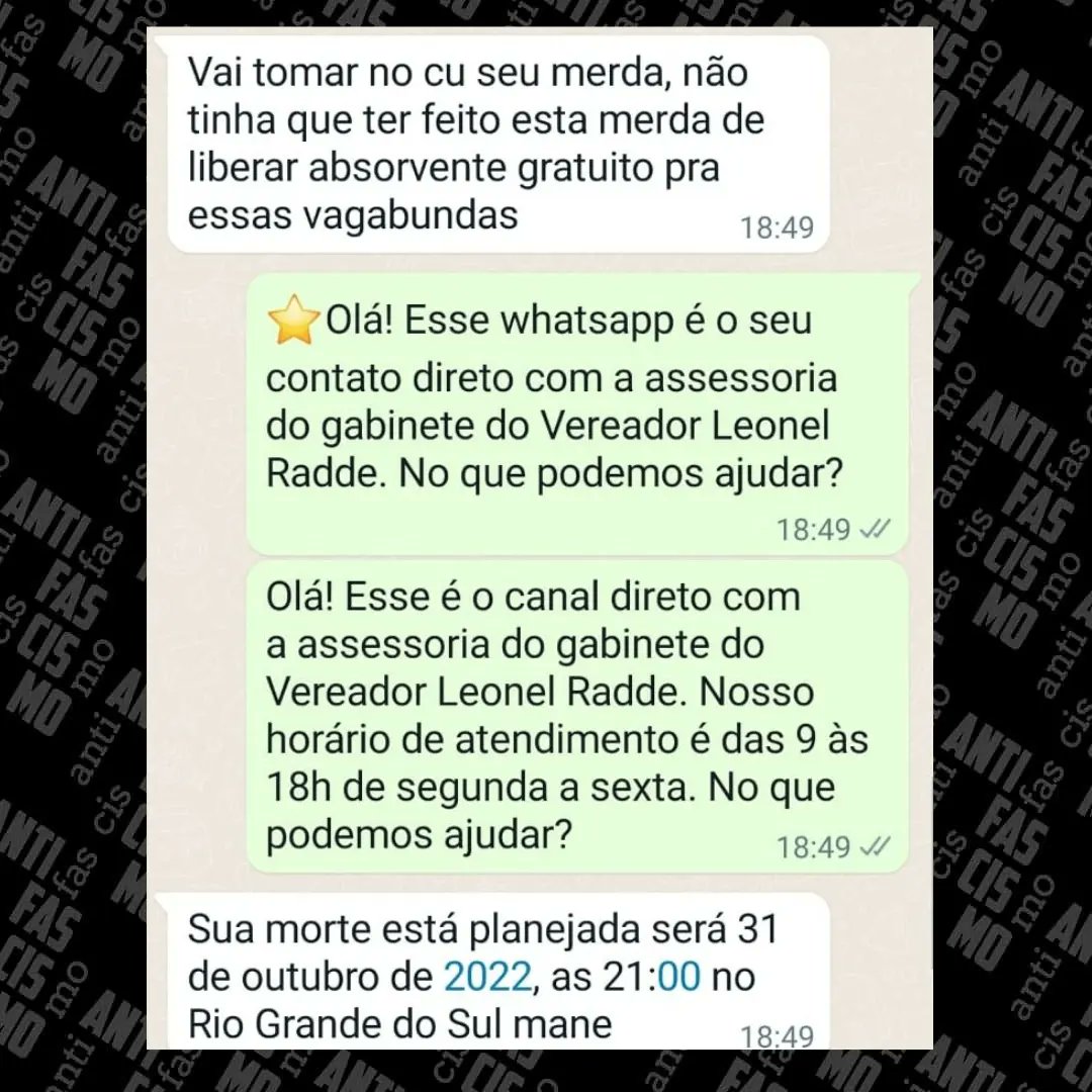 Vereador de Porto Alegre mostra ameaça de morte contra si e Lula