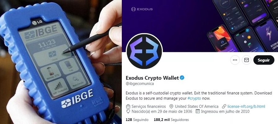 Hackers invadem perfil do IBGE no Twitter e divulgam serviços de criptomoedas