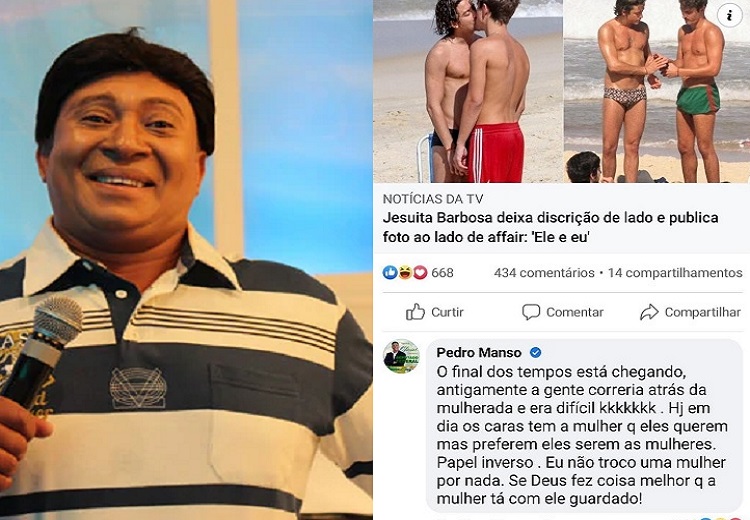 Homofobia? Pedro Manso explica comentário feito em foto de ator de 'Pantanal'