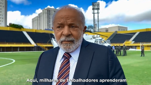 VÍDEO: Lula volta ao histórico estádio de SBC onde despontou como liderança dos trabalhadores