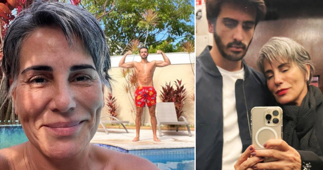 Glória Pires posta clique com caçula e fãs enlouquecem: ‘O boy arrasou’