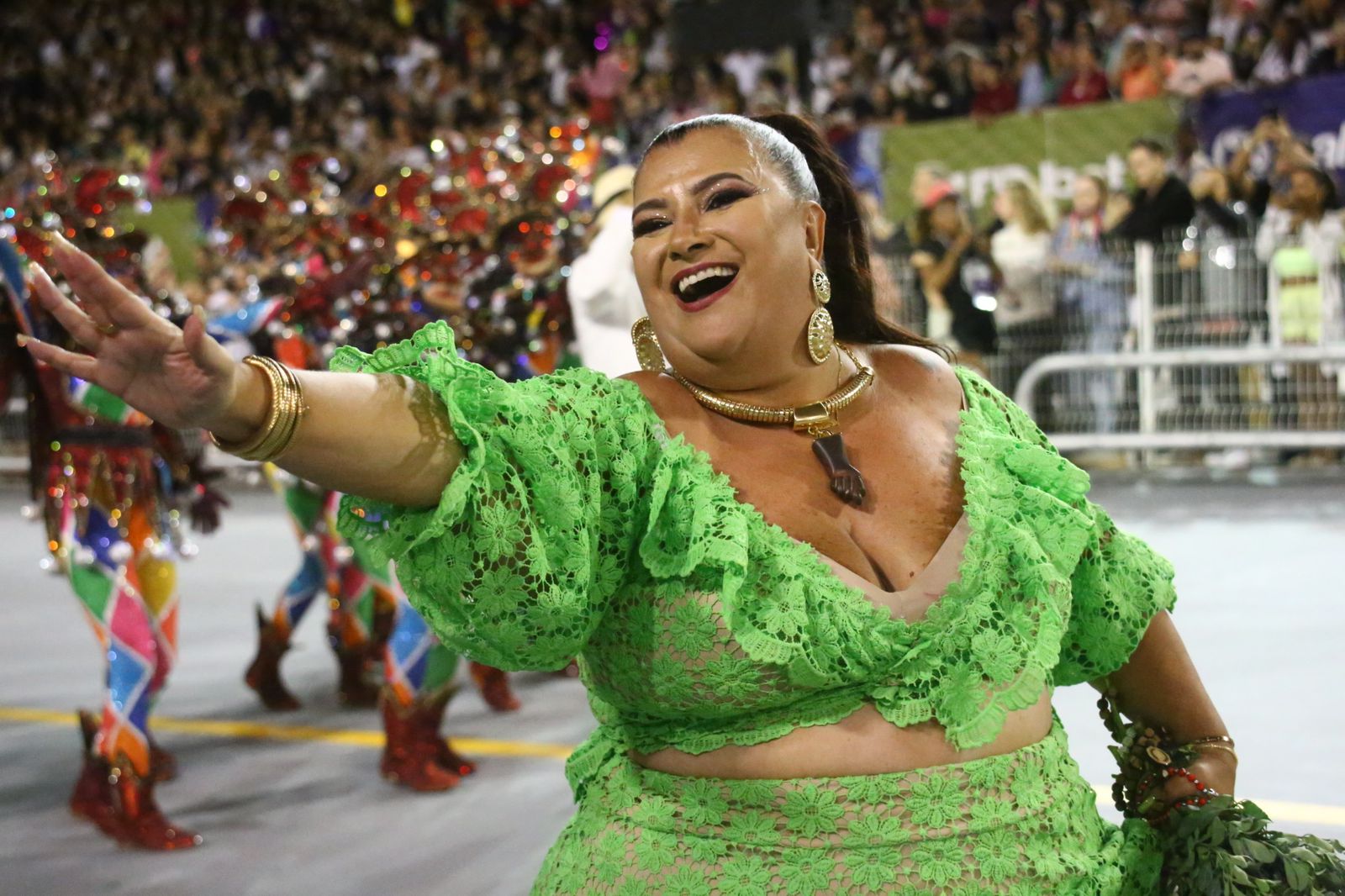 Mocidade Alegre no desfile das campeãs 2024. Foto: Kleber Santos