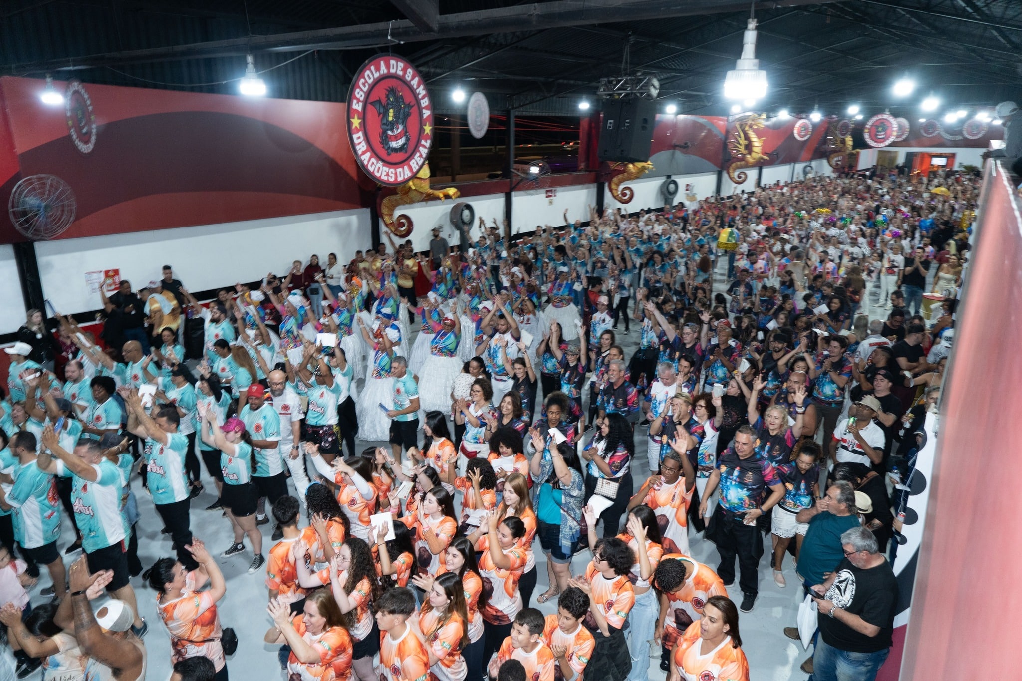 Primeiro ensaio da Dragões da Real para o Carnaval de 2025. Foto: Reprodução/Facebook/DDR