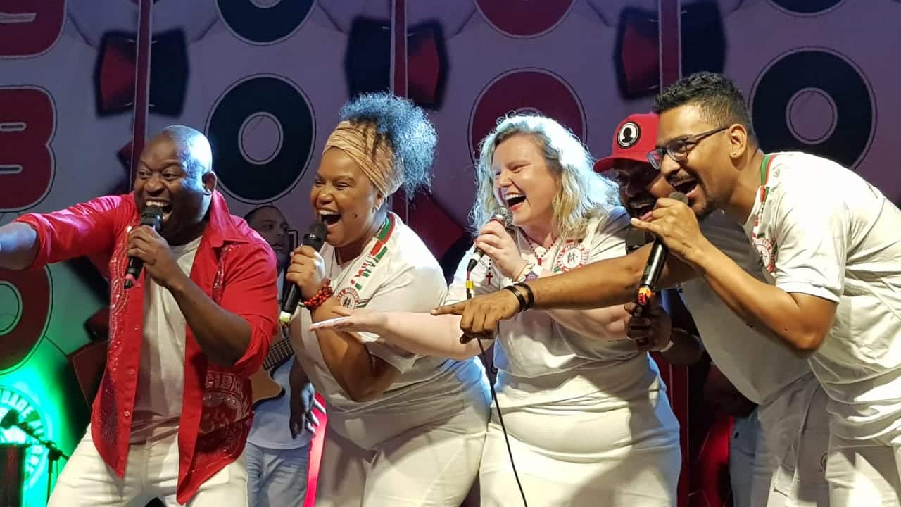 Igor Sorriso na Final de samba da Mocidade Alegre. Foto: Guilherme Queiroz