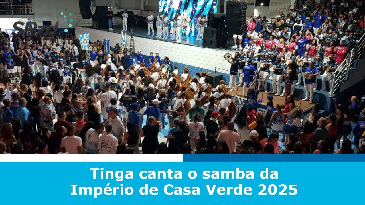 Tinga canta samba da Império de Casa Verde 2025