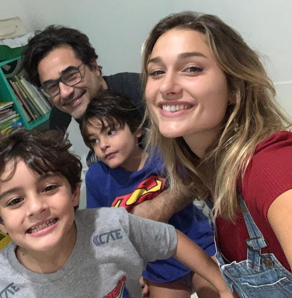 Luciano Szafir com os filhos David, Mikael e Sasha. Foto: Reprodução/Instagram