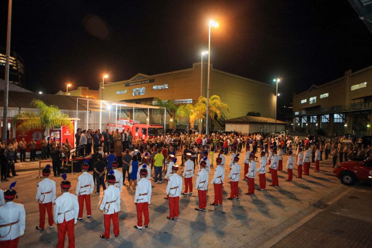 Governador do Rio inaugura posto avançado dos Bombeiros na Cidade do Samba. Foto: Ricardo Cassiano/CBMRJ/Divulgação