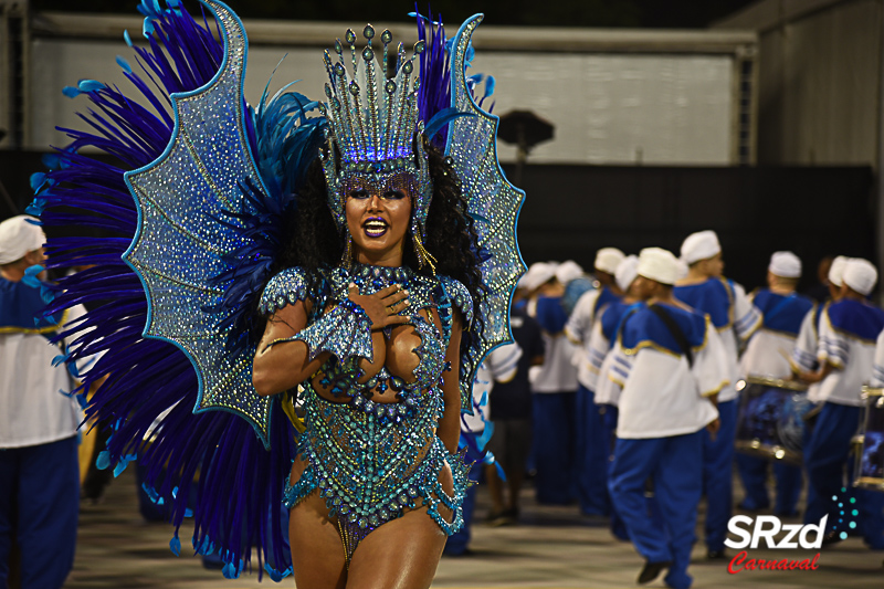 Acássia Nascimento no desfile 2020 da Uirapuru da Mooca. Foto: SRzd - Ana Moura