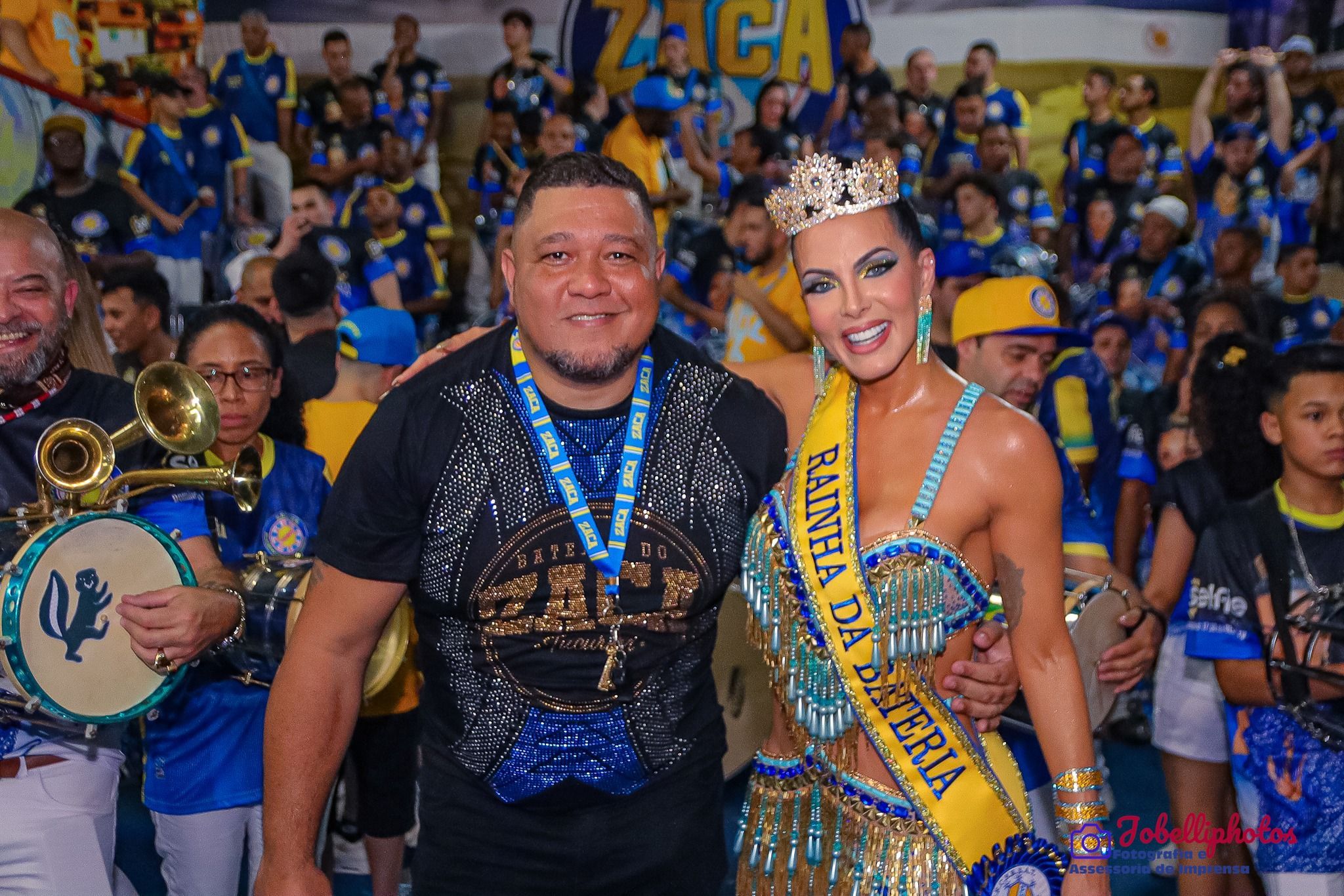 Mestre Serginho e Rainha de Bateria Carla Prata. Foto: João Belli/Renato Cipriano/Assessoria Tucuruvi