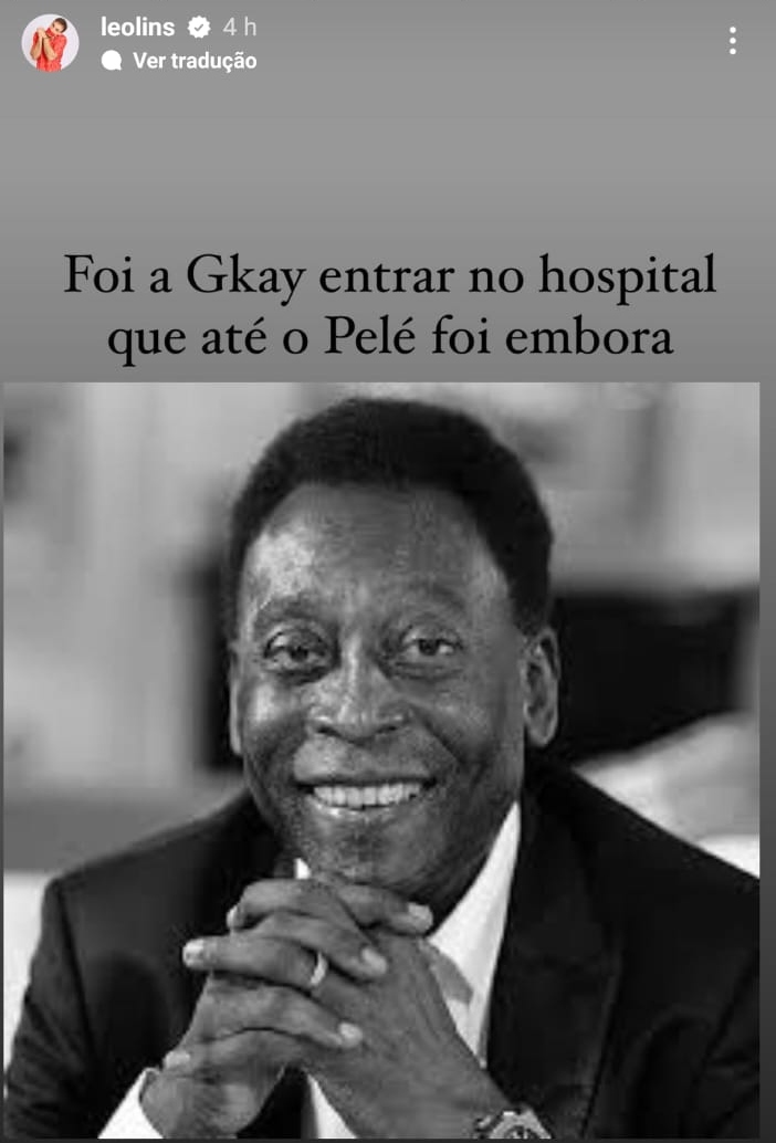 Postagem de Leo Lins sobre Pelé. Foto: Reprodução/Instagram