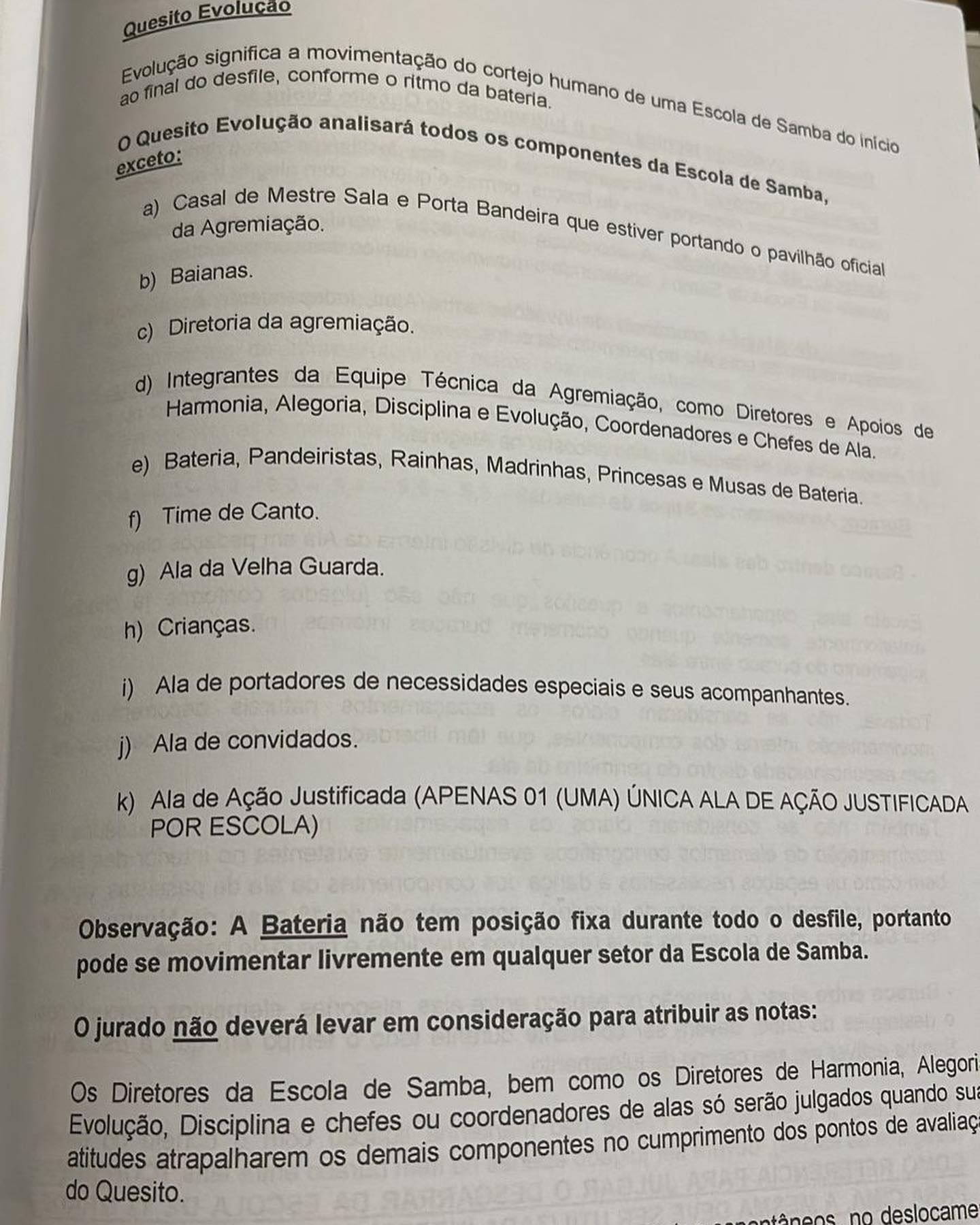 Manual do julgador do Carnaval 2023 de SP. Foto: Reprodução/Instagram/Paulo Serdan