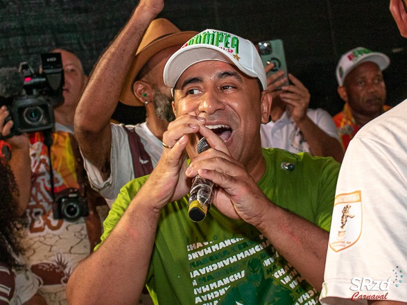 Fredy Vianna no Ensaio Técnico da Mancha Verde no Anhembi em 4 de fevereiro de 2023. Foto: Cesar R. Santos/SRzd