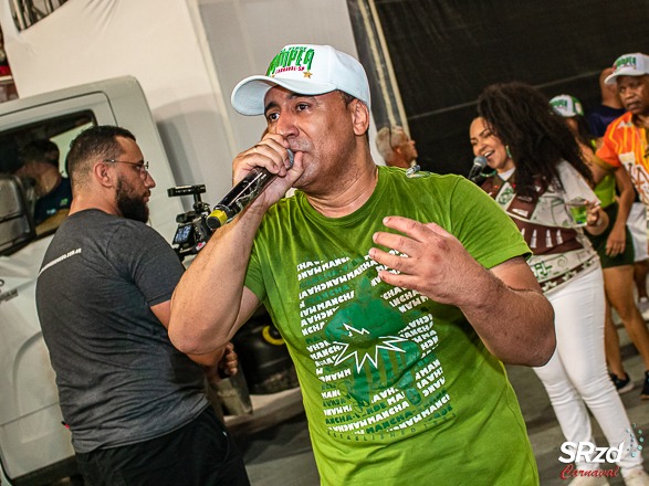 Fredy Vianna no Ensaio Técnico da Mancha Verde no Anhembi em 4 de fevereiro de 2023. Foto: Cesar R. Santos/SRzd