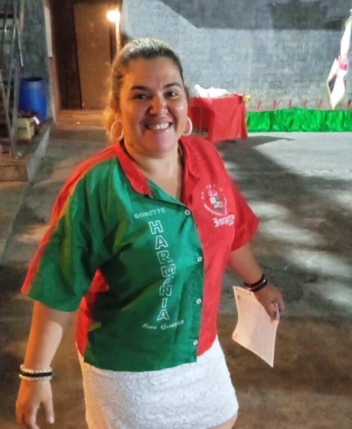 Márcia Gorette, diretora de harmonia e comissão de Carnaval do Império Lapeano. Foto: Márcia Gorette/Império Lapeano